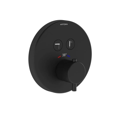Artema AquaHeat AquaControl Round Ankastre Termostatik Banyo Bataryası (sıva üstü grubu) - 1