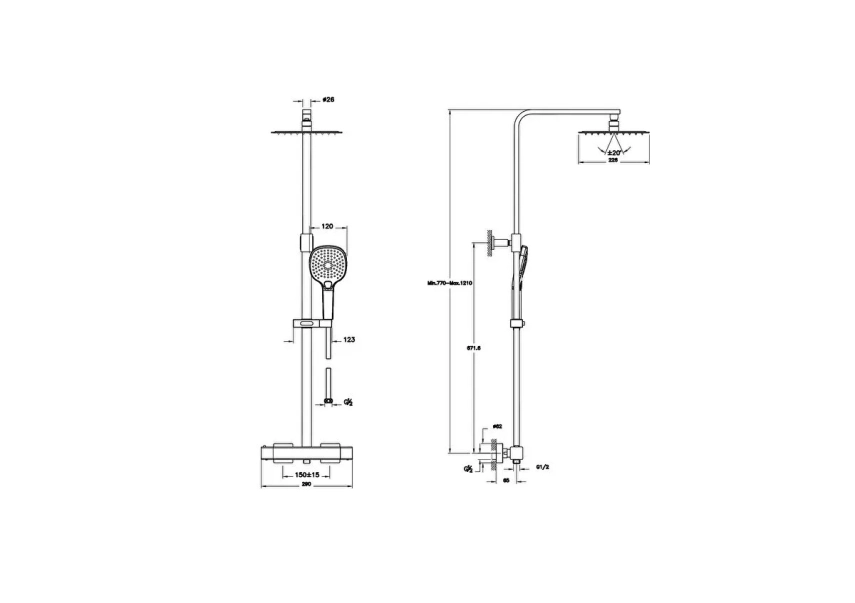 Artema AquaHeat Bliss S 230 Duş Sistemi - Artema (1)