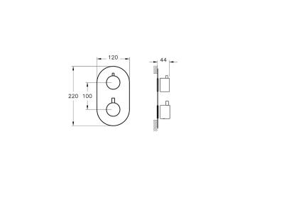 Artema AquaHeat R2 ankastre banyo/duş bataryası (2 yollu yönlendirici) (sıva üstü grubu) - 2
