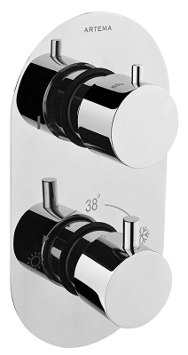 Artema AquaHeat R2 ankastre banyo/duş bataryası (2 yollu yönlendirici) (sıva üstü grubu) - 1