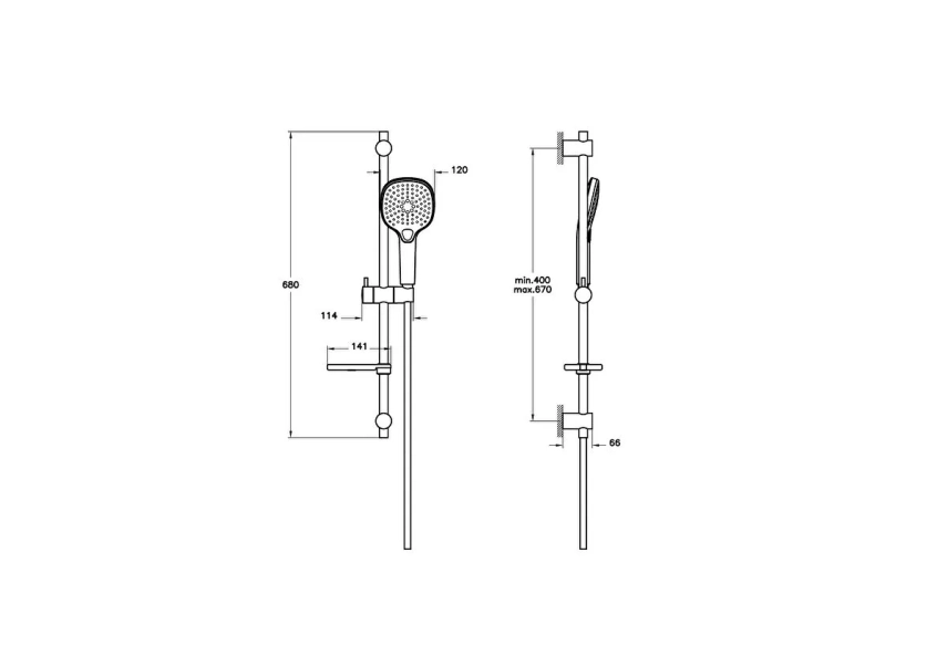 Artema Bliss Square 3F sürgülü el duşu takımları - Artema (1)