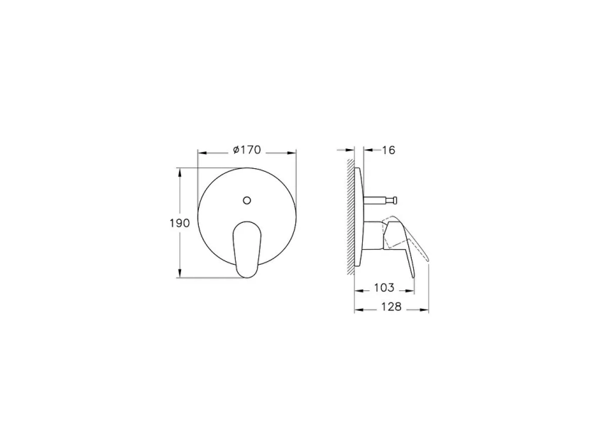 Artema Flow Round Ankastre Banyo Bataryası (sıva üstü grubu) - Artema (1)
