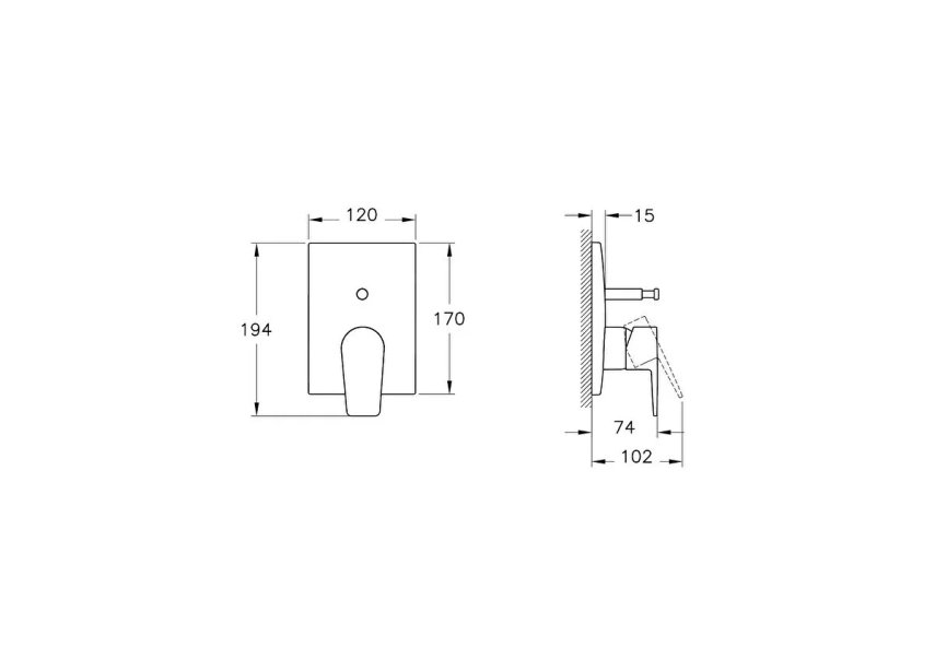 Artema Flow Square Ankastre Banyo Bataryası (sıva üstü grubu) - Artema (1)