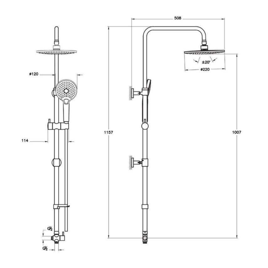Artema Joy Round 220 duş kolonu - Artema (1)