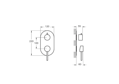 Artema Minimax S Ankastre Banyo Bataryası (3 yollu yönlendiricili) - 2