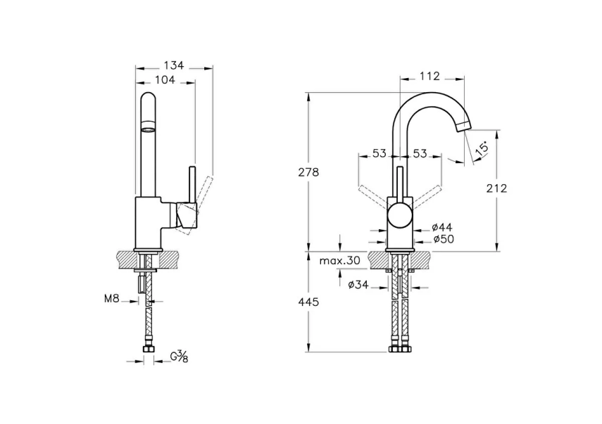 Artema Minimax S Lavabo Bataryası (döner borulu) - Artema (1)