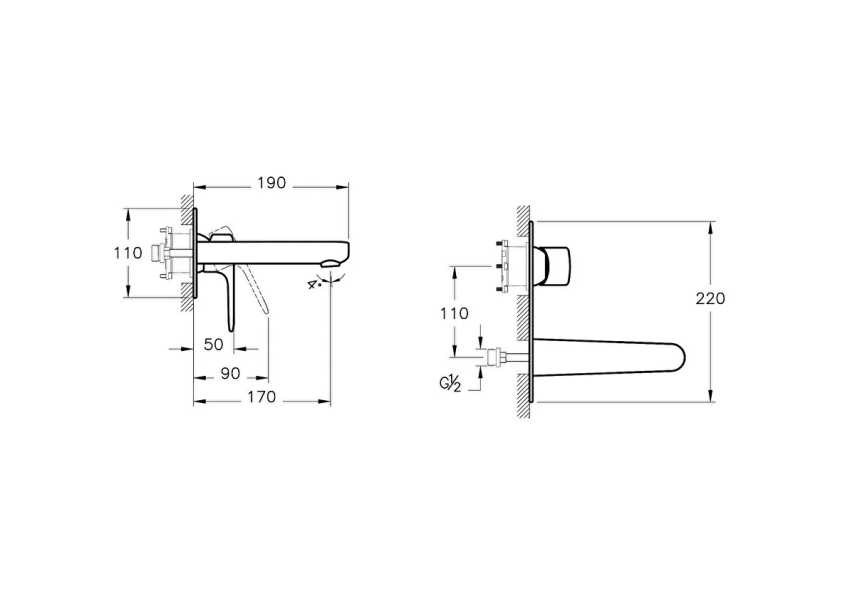 Artema Root Round Ankastre Lavabo Bataryası (sıva üstü grubu) - Artema (1)