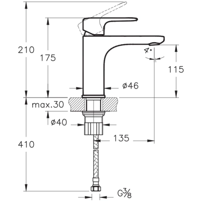 Artema Root Round Lavabo Bataryası (yüksek) - 2