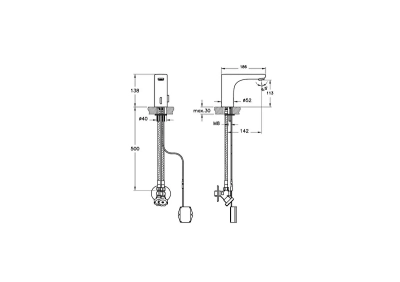Artema Root Round Touch Free Temassız Lavabo Bataryası (pilli - çift su girişli) - 3