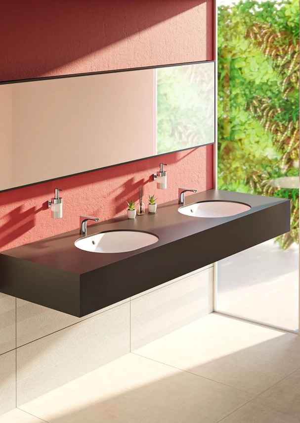 Artema Root Round Touch Free Temassız Lavabo Bataryası (pilli - çift su girişli) - Artema (1)