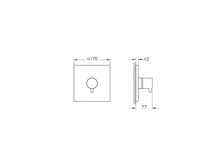 Artema Flow Square Ankastre 3 Yollu Yönlendirici (V-Box, sıva üstü grubu) - Artema (1)