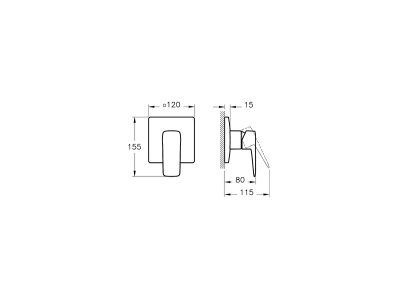 Artema Root Square Ankastre Duş Bataryası (sıva üstü grubu) - 2