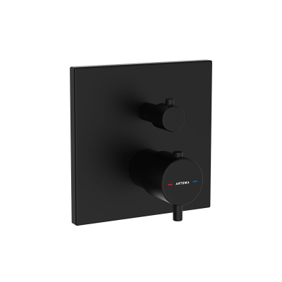 Artema Flow Square Ankastre Termostatik Banyo Bataryası (V-Box, sıva üstü grubu) - 1