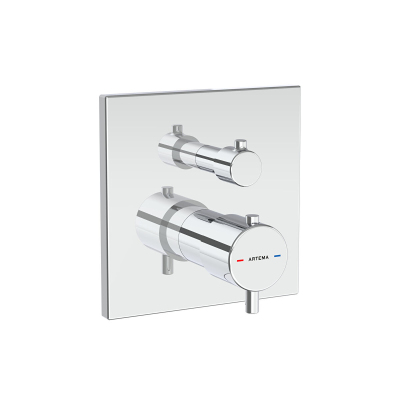 Artema Flow Square Ankastre Termostatik Banyo Bataryası (V-Box, sıva üstü grubu) - 1