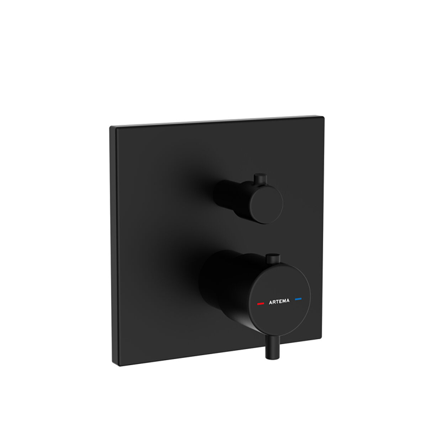 Artema Flow Square Ankastre Termostatik Duş Bataryası (V-Box, sıva üstü grubu) - Artema