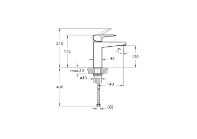 Artema Root Square Lavabo Bataryası (yüksek) - 4