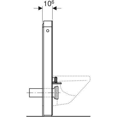 Geberit Monolith Asma Klozet Rezervuar Modülü – 101 cm, Kum Grisi Cam - 2