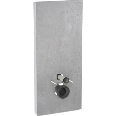 Asma klozet için Geberit Monolith rezervular modülü, 114 cm, keramik ön kaplama: Ön kaplama: beton görünümlü keramik, Yan kaplama: alüminyum - 1