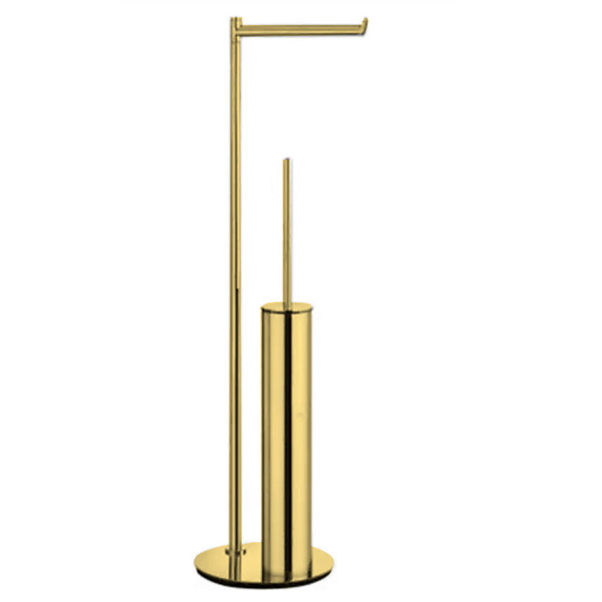 Bocchi Ayaklı Tuvalet Kağıtlık ve Fırçalık Altın - Bocchi