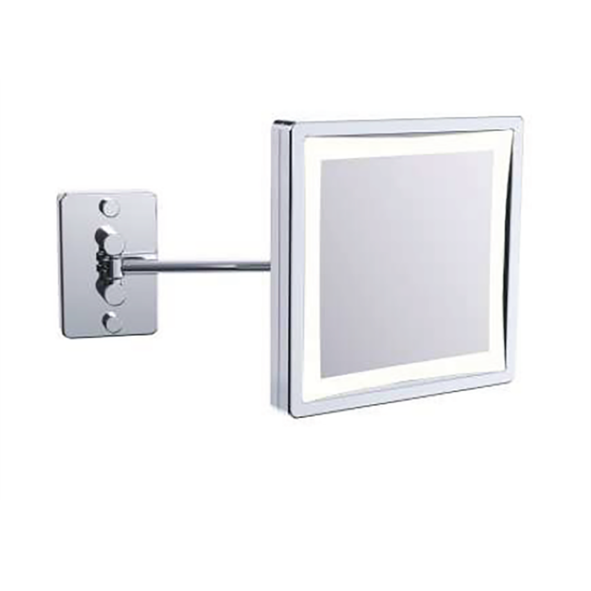 Bocchi Ayna Çift Yönlü Çift Kollu Kare 3x, Siyah - Bocchi