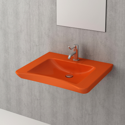 Bocchi Bedensel Engelli Lavabosu 65 cm, Parlak Turuncu - 1