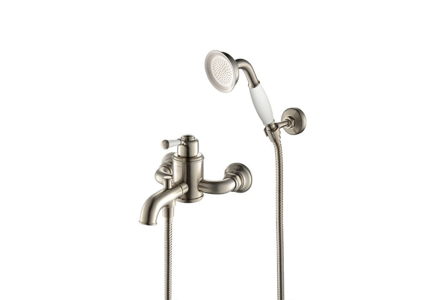 Bocchi Burlington Banyo Bataryası ve El Duşu Seti Saten Nikel - Bocchi