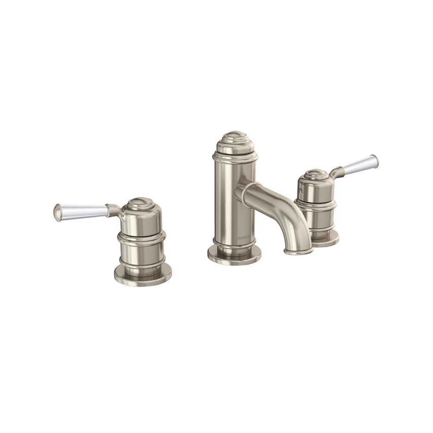 Bocchi Burlington Saten Nikel Üç Delikli Lavabo Bataryası - Bocchi