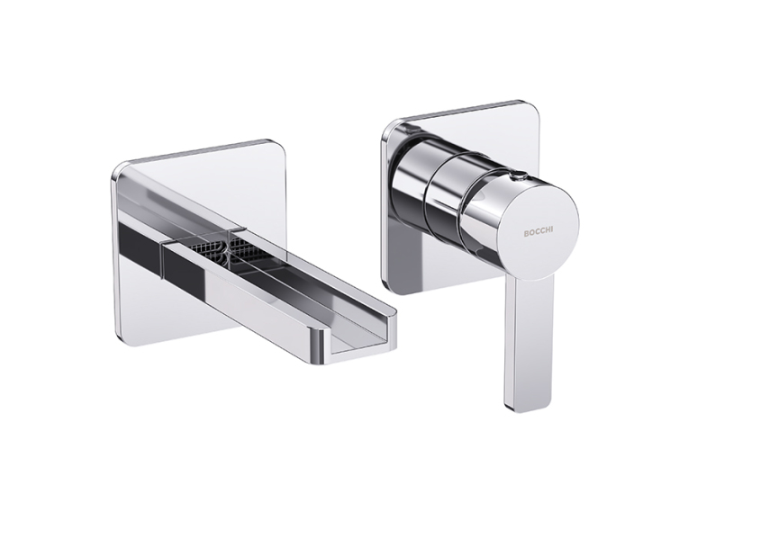 Bocchi Canyon Çift Delikli Krom Ankastre Lavabo Bataryası - Bocchi