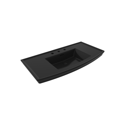 Bocchi Classico Lavita Lavabo 100 cm Parlak Siyah - 1