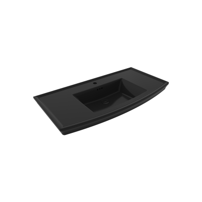 Bocchi Classico Lavita Lavabo 100 cm Parlak Siyah - 2