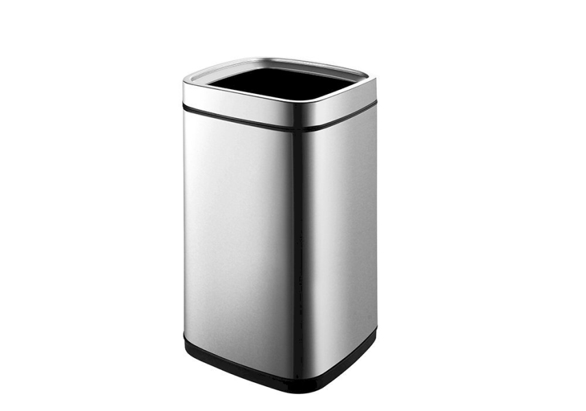 Bocchi Çöp Kovası Kare Çemberli 12Lt Krom - Bocchi