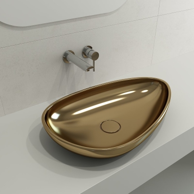 Bocchi Etna 58 cm Çanak Lavabo Mat Altın - 1