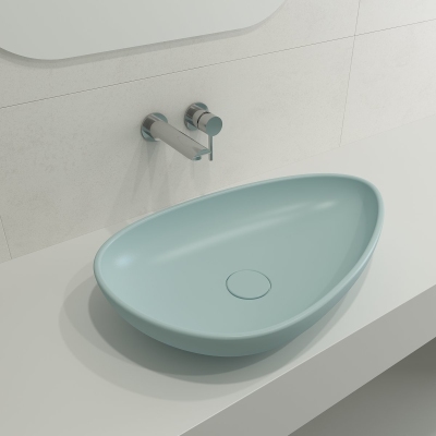 Bocchi Etna 58 cm Çanak Lavabo Mat Buz Mavisi - 1