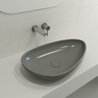 Bocchi Etna 58 cm Çanak Lavabo Mat Gri - 1