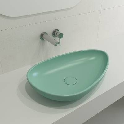 Bocchi Etna 58 cm Çanak Lavabo Mat Mint Yeşil - 1