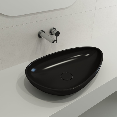 Bocchi Etna 58 cm Çanak Lavabo Mat Siyah - 1