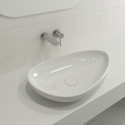 Bocchi Etna 58 cm Çanak Lavabo Parlak Beyaz - 1