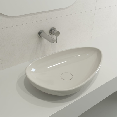 Bocchi Etna 58 cm Çanak Lavabo Parlak Bisküvi - 1