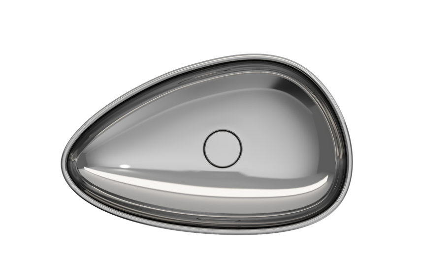 Bocchi Etna 58 cm Çanak Lavabo Parlak Gümüş - Bocchi (1)