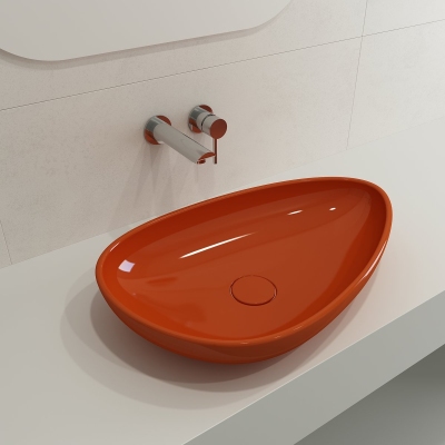 Bocchi Etna 58 cm Çanak Lavabo Parlak Turuncu - 1