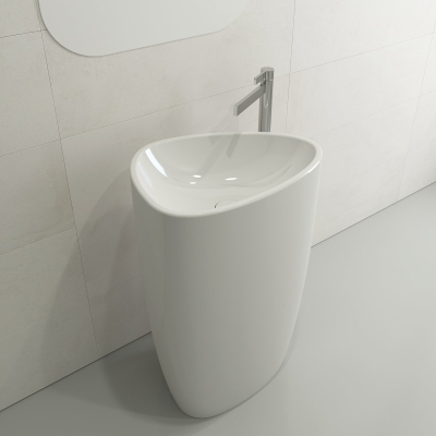 Bocchi Etna 58 cm Monoblok Lavabo Parlak Beyaz - 2
