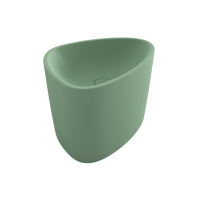 Bocchi Etna 58 cm Tezgah Üstü Monoblok Lavabo Mat Mint Yeşil - 1