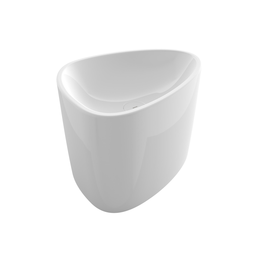 Bocchi Etna 58 cm Tezgah Üstü Monoblok Lavabo Parlak Beyaz - Bocchi (1)