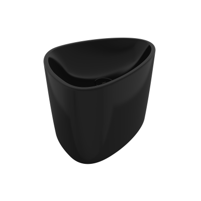 Bocchi Etna 58 cm Tezgah Üstü Monoblok Lavabo Parlak Siyah - 1