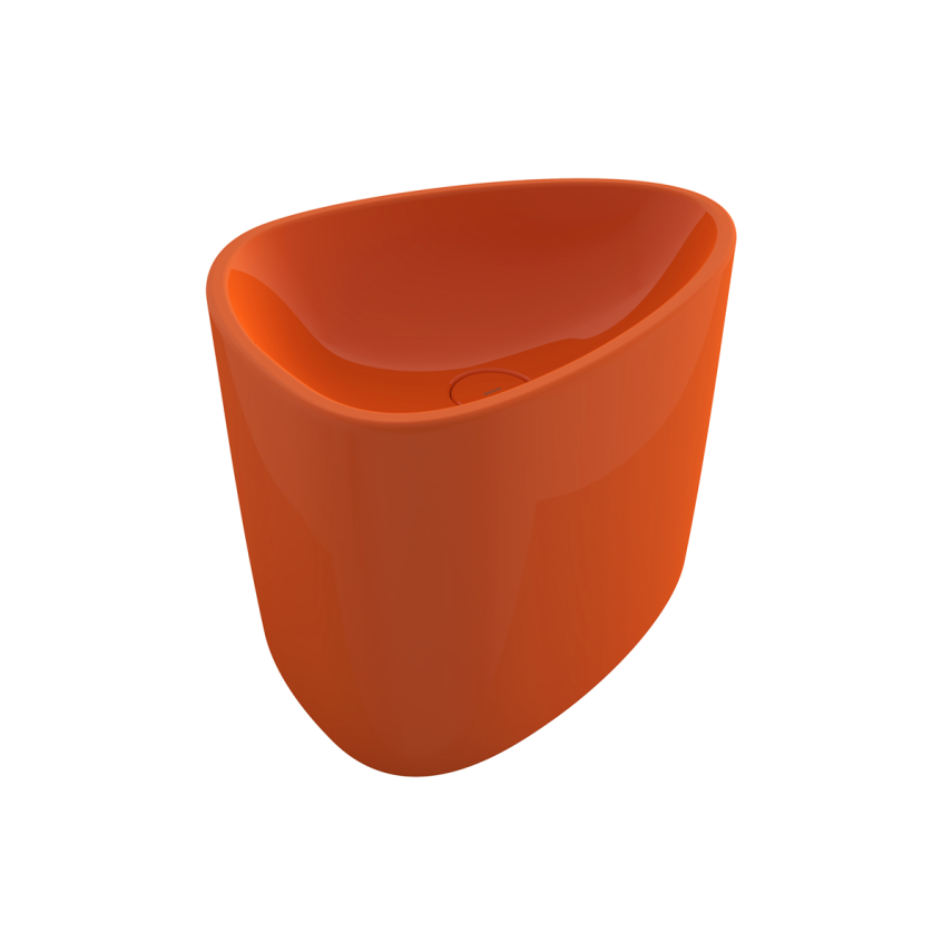 Bocchi Etna 58 cm Tezgah Üstü Monoblok Lavabo Parlak Turuncu - Bocchi