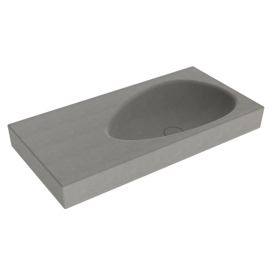 Bocchi Etna 90 cm Etajerli Lavabo Mat Beton - 2
