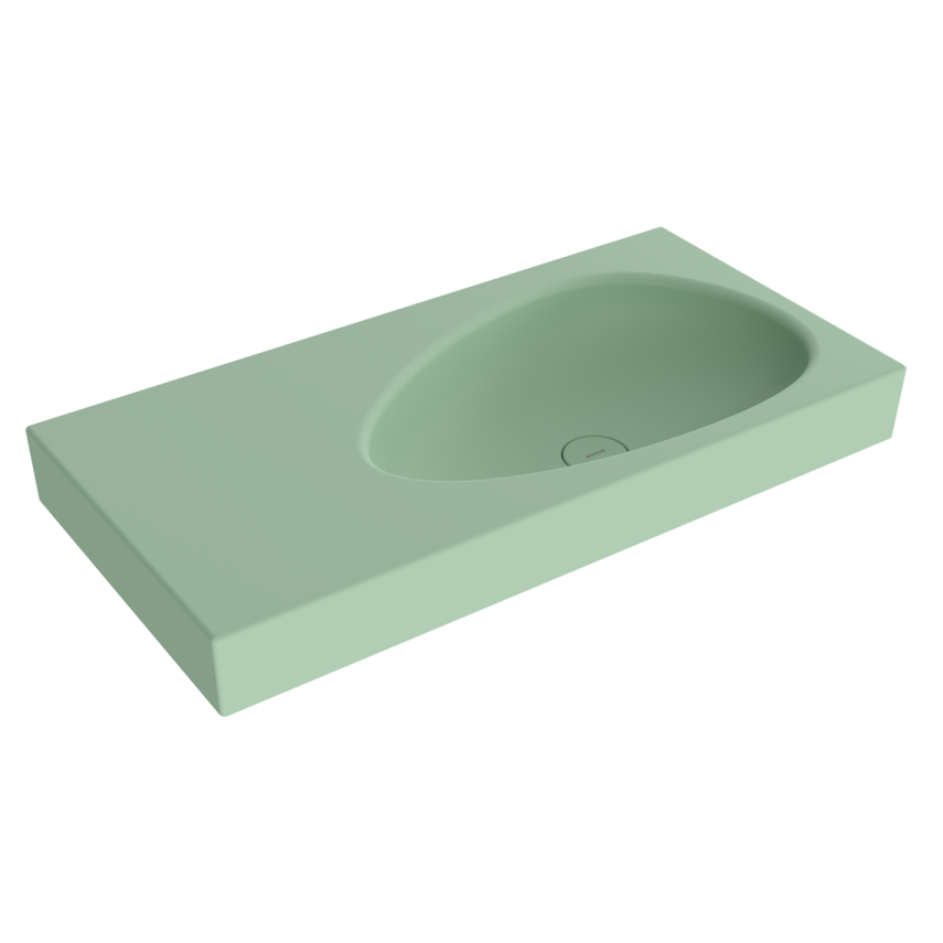 Bocchi Etna 90 cm Etajerli Lavabo Mat Mint Yeşil - Bocchi