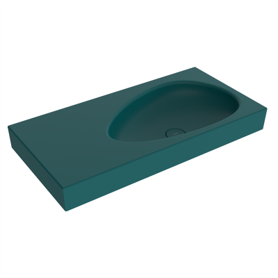 Bocchi Etna 90 cm Etajerli Lavabo Mat Petrol Mavisi - 2
