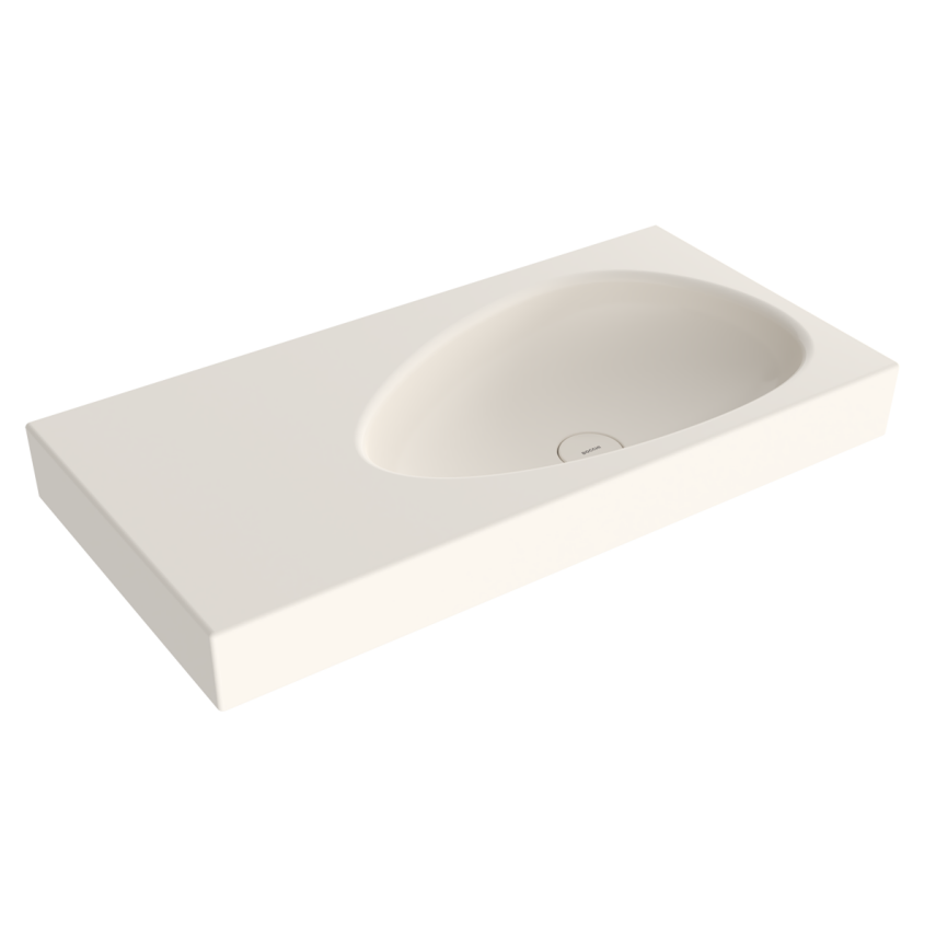 Bocchi Etna 90 cm Etajerli Lavabo Parlak Bisküvi - Bocchi