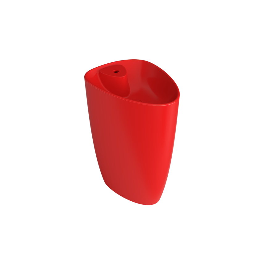 Bocchi Etna Monoblok Lavabo 58 cm Batarya Banklı Parlak Kırmızı - Bocchi